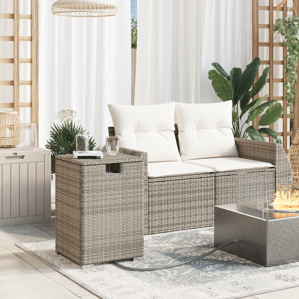 Κάλυμμα-Τραπέζι Φιάλης Προπανίου Γκρι 40x40x60 εκ. Συνθ. Ρατάν - Pakobazaar
