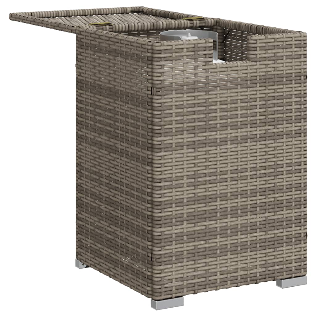 Κάλυμμα-Τραπέζι Φιάλης Προπανίου Γκρι 40x40x60 εκ. Συνθ. Ρατάν - Pakobazaar