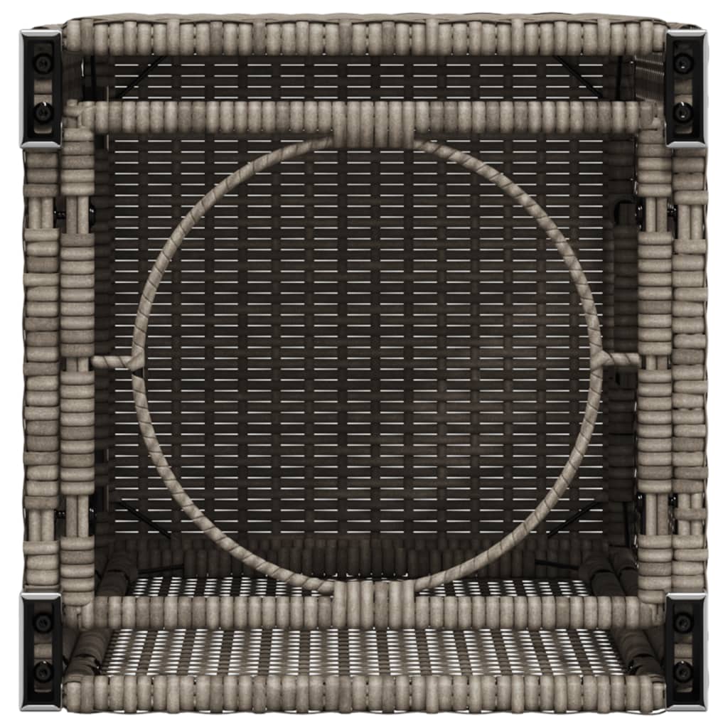 Κάλυμμα-Τραπέζι Φιάλης Προπανίου Γκρι 40x40x60 εκ. Συνθ. Ρατάν - Pakobazaar