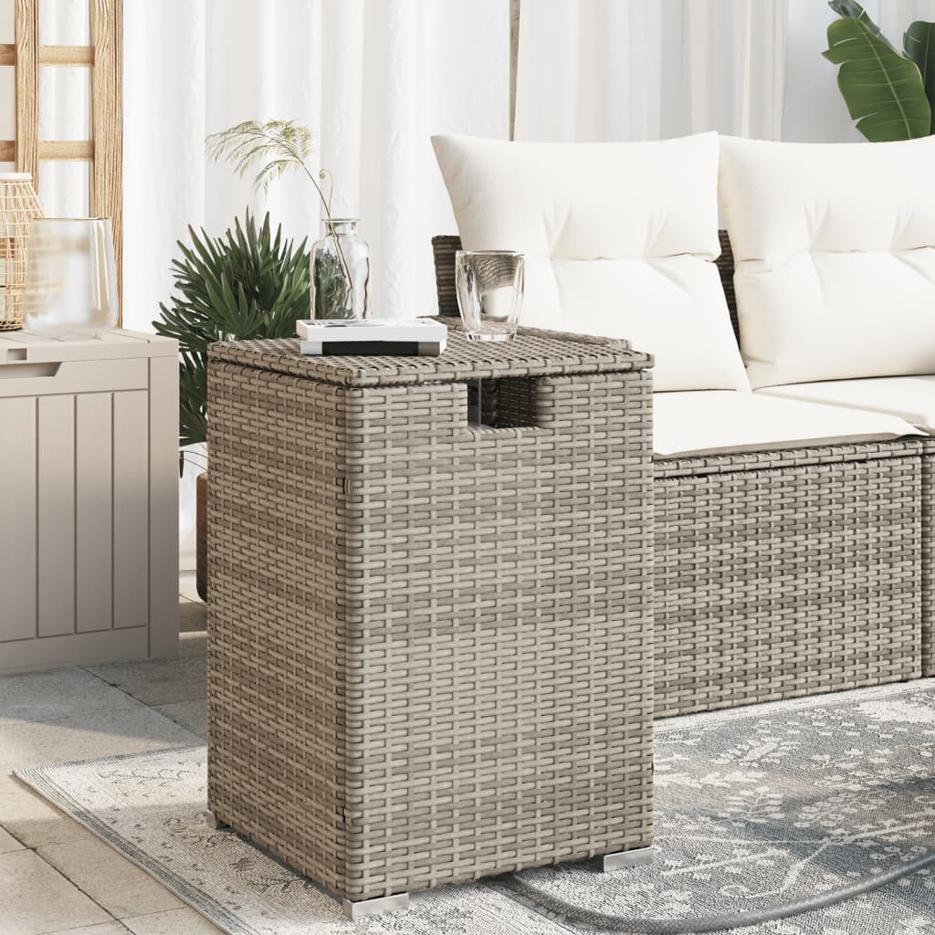 Κάλυμμα-Τραπέζι Φιάλης Προπανίου Γκρι 40x40x60 εκ. Συνθ. Ρατάν - Pakobazaar