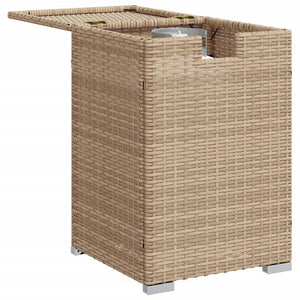Κάλυμμα-Τραπέζι Φιάλης Προπανίου Μπεζ 40x40x60 εκ. Συνθ. Ρατάν - Pakobazaar