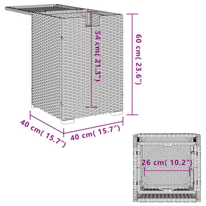 Κάλυμμα-Τραπέζι Φιάλης Προπανίου Μπεζ 40x40x60 εκ. Συνθ. Ρατάν - Pakobazaar