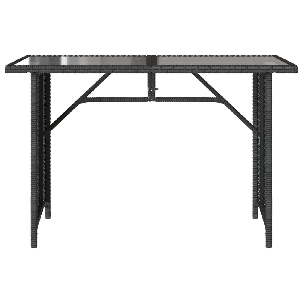 Σετ Τραπεζαρίας Κήπου 2 Τεμ. Μαύρο από Συνθ. Ρατάν με Μαξιλάρια