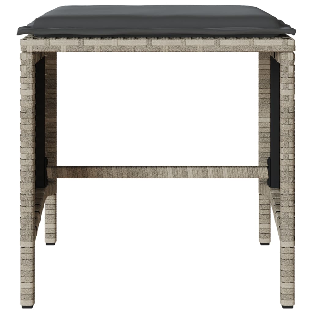 Σαλόνι Κήπου Σετ 4 Τεμαχίων Γκρι Συνθετικό Ρατάν με Μαξιλάρια