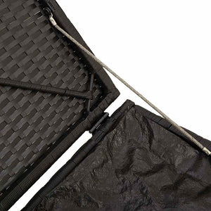 Κουτί Μαξιλαριών Μαύρο 50 x 50 x 50 cm συνθετικό ρατάν