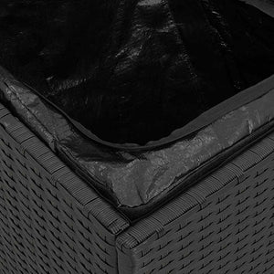 Κουτί Μαξιλαριών Μαύρο 50 x 50 x 50 cm συνθετικό ρατάν