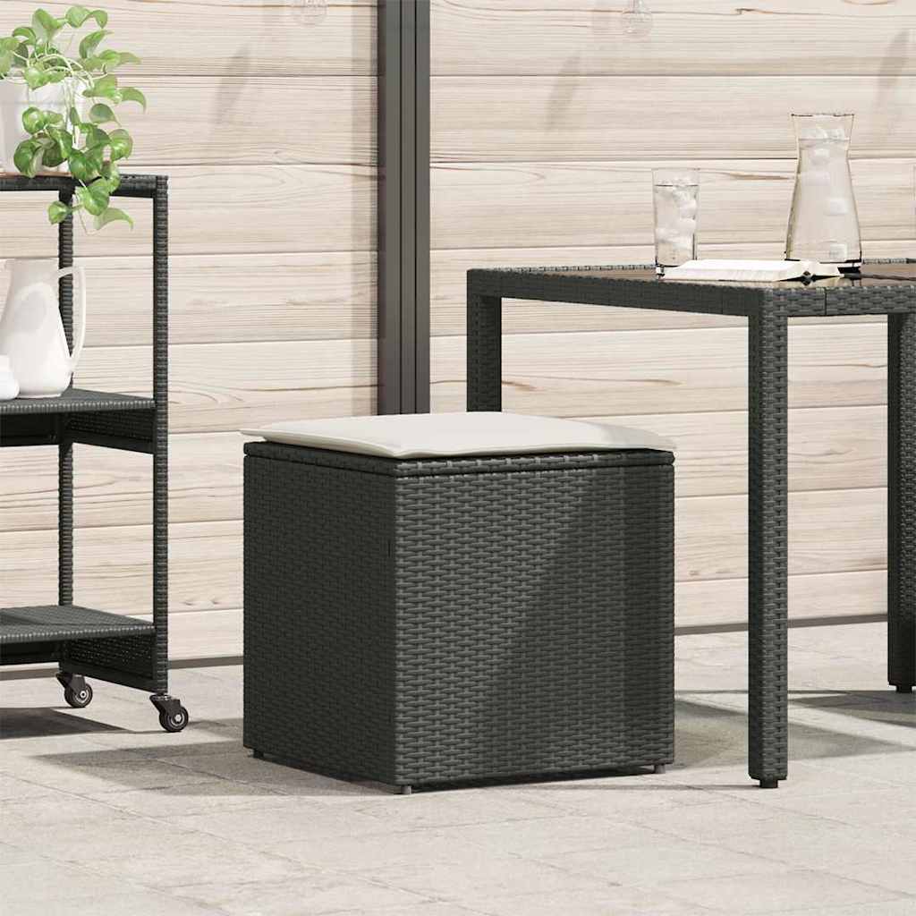 Κουτί Μαξιλαριών Μαύρο 50 x 50 x 50 cm συνθετικό ρατάν