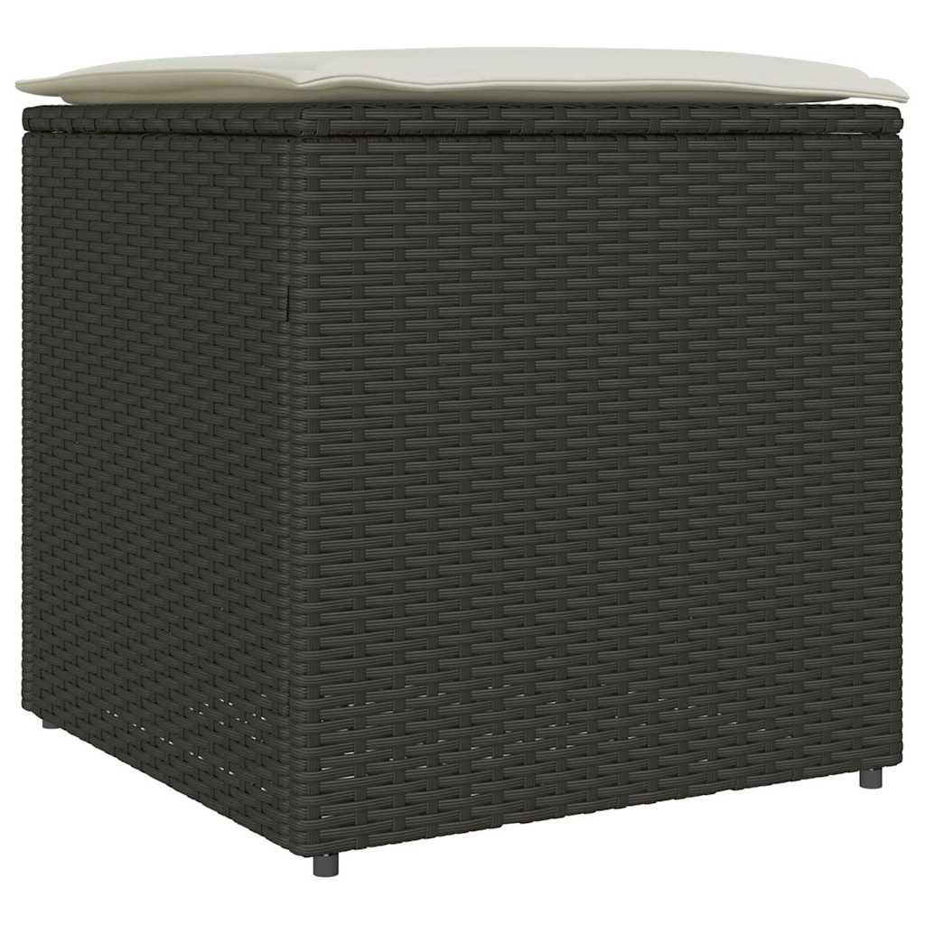 Κουτί Μαξιλαριών Μαύρο 50 x 50 x 50 cm συνθετικό ρατάν