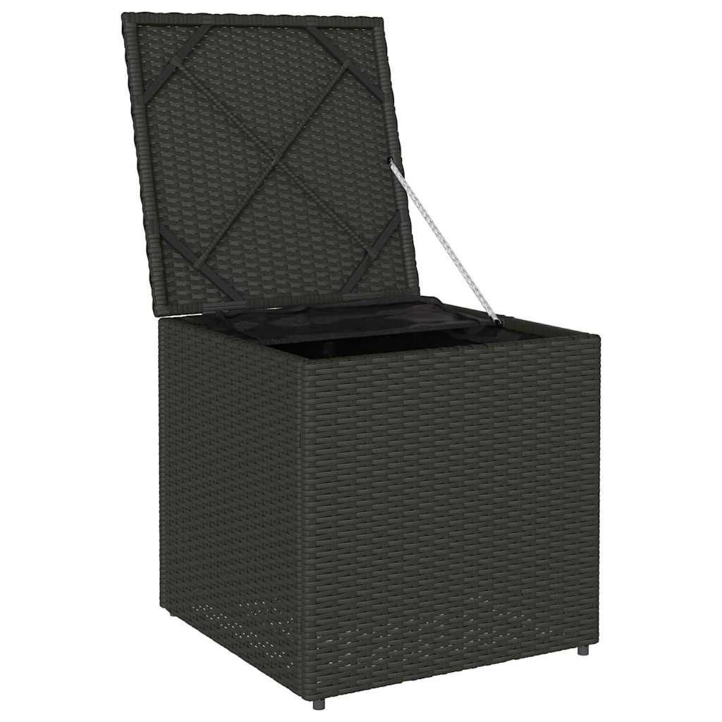 Κουτί Μαξιλαριών Μαύρο 50 x 50 x 50 cm συνθετικό ρατάν