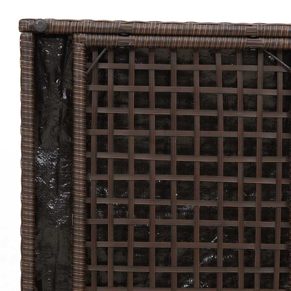 Κουτί Μαξιλαριών Καφέ 50 x 50 x 50 cm συνθετικό ρατάν