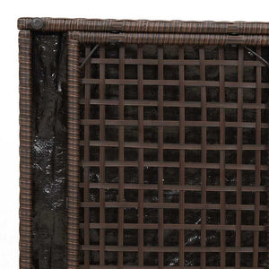 Κουτί Μαξιλαριών Καφέ 50 x 50 x 50 cm συνθετικό ρατάν - Pakobazaar