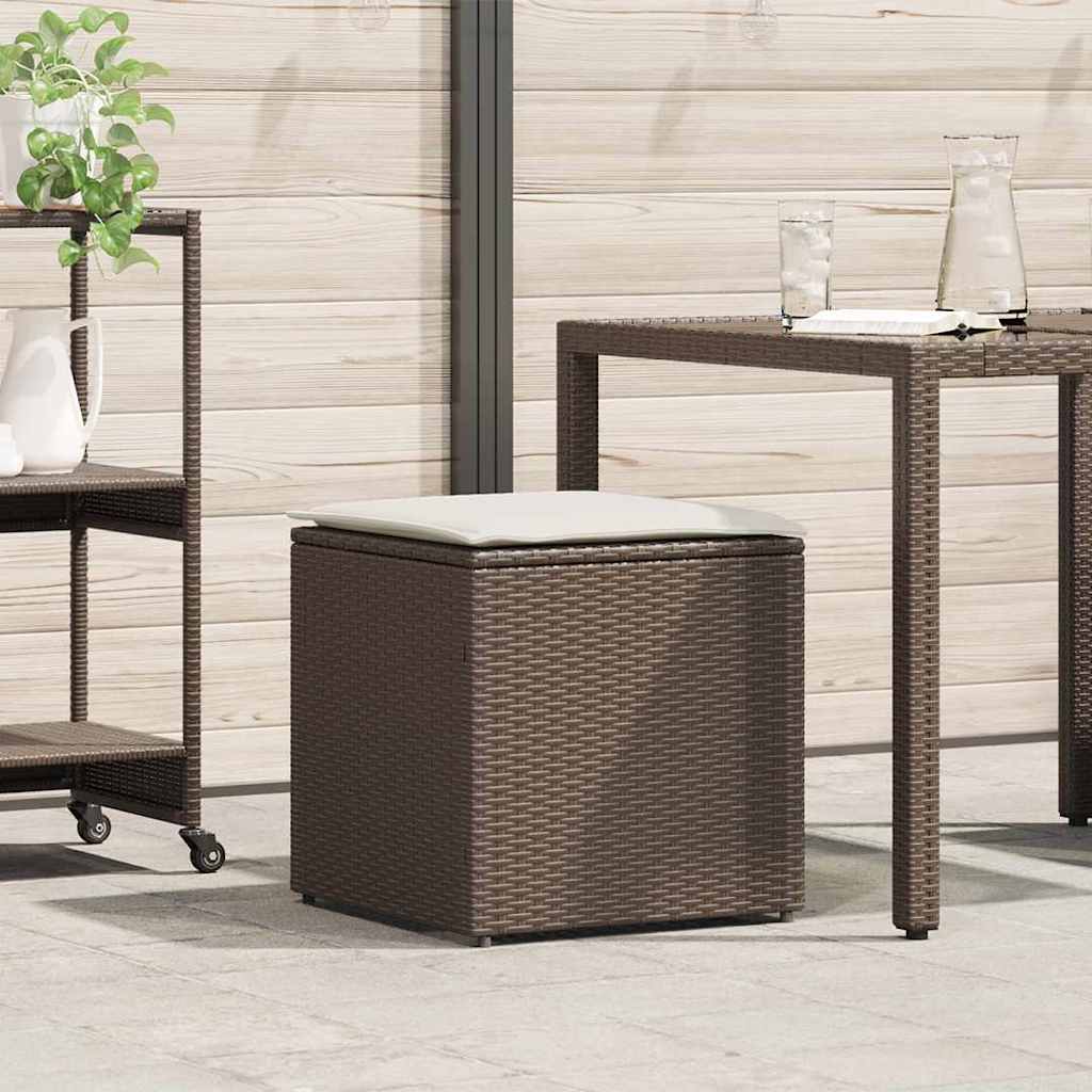 Κουτί Μαξιλαριών Καφέ 50 x 50 x 50 cm συνθετικό ρατάν