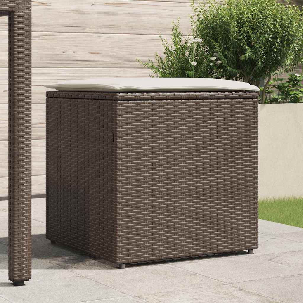 Κουτί Μαξιλαριών Καφέ 50 x 50 x 50 cm συνθετικό ρατάν