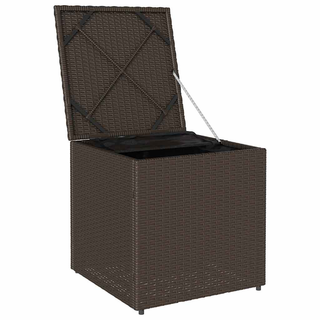 Κουτί Μαξιλαριών Καφέ 50 x 50 x 50 cm συνθετικό ρατάν