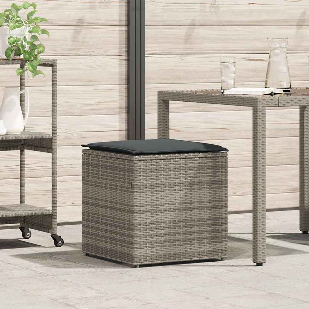 Κουτί Μαξιλαριών Γκρι 50 x 50 x 50 cm συνθετικό ρατάν