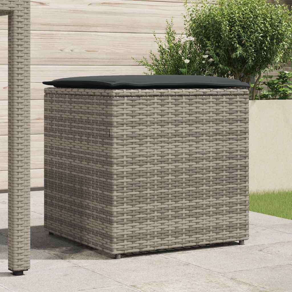 Κουτί Μαξιλαριών Γκρι 50 x 50 x 50 cm συνθετικό ρατάν
