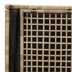 Κουτί Μαξιλαριών Μπεζ 50 x 50 x 50 cm συνθετικό ρατάν