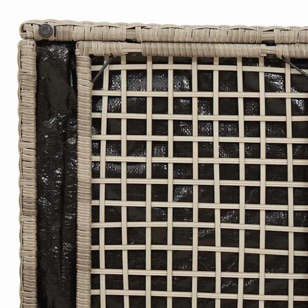 Κουτί Μαξιλαριών Ανοιχτό γκρι 50 x 50 x 50 cm συνθετικό ρατάν - Pakobazaar