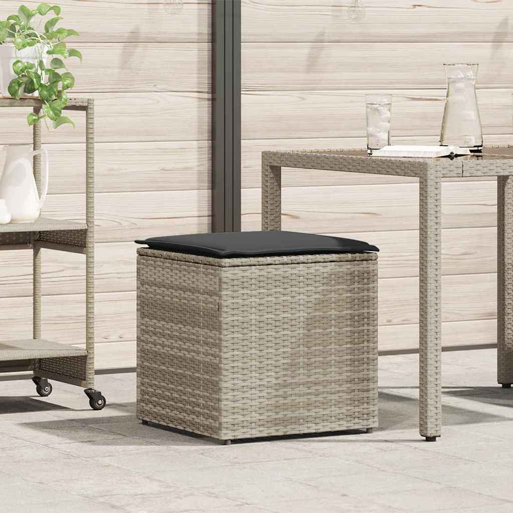 Κουτί Μαξιλαριών Ανοιχτό γκρι 50 x 50 x 50 cm συνθετικό ρατάν - Pakobazaar