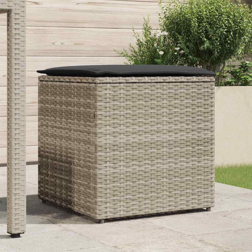 Κουτί Μαξιλαριών Ανοιχτό γκρι 50 x 50 x 50 cm συνθετικό ρατάν - Pakobazaar