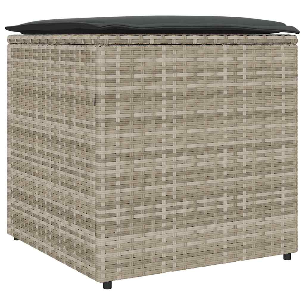 Κουτί Μαξιλαριών Ανοιχτό γκρι 50 x 50 x 50 cm συνθετικό ρατάν - Pakobazaar