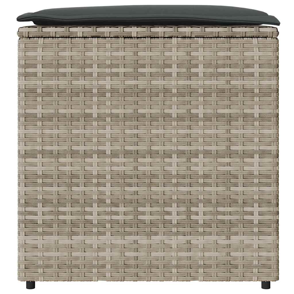 Κουτί Μαξιλαριών Ανοιχτό γκρι 50 x 50 x 50 cm συνθετικό ρατάν - Pakobazaar