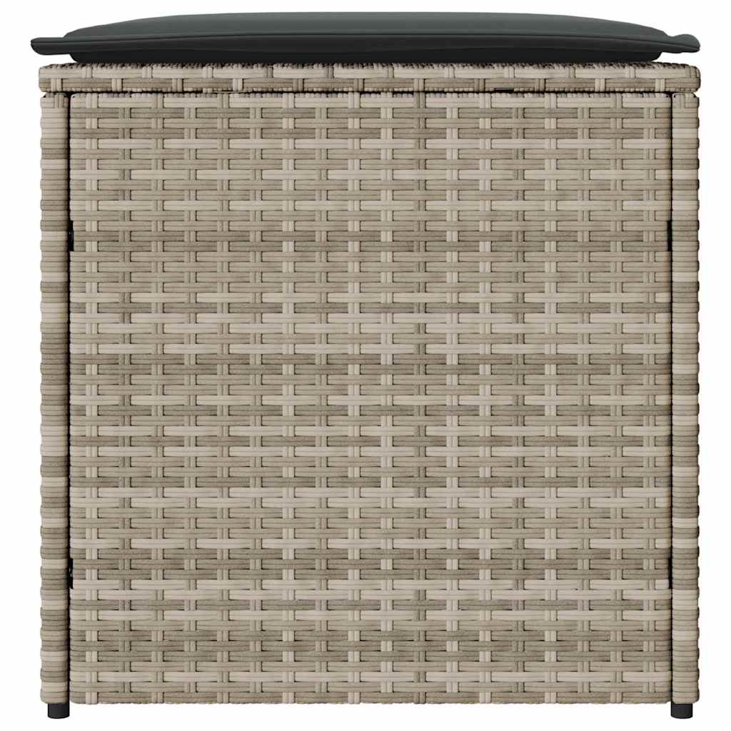 Κουτί Μαξιλαριών Ανοιχτό γκρι 50 x 50 x 50 cm συνθετικό ρατάν - Pakobazaar