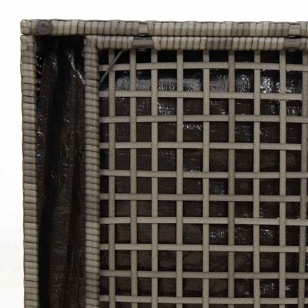Κουτί Μαξιλαριών Γκρι 50 x 50 x 50 cm συνθετικό ρατάν