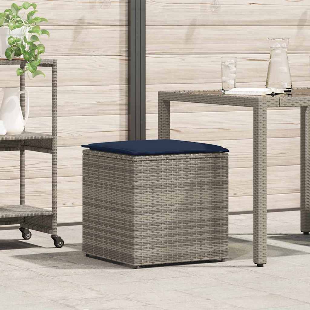 Κουτί Μαξιλαριών Γκρι 50 x 50 x 50 cm συνθετικό ρατάν