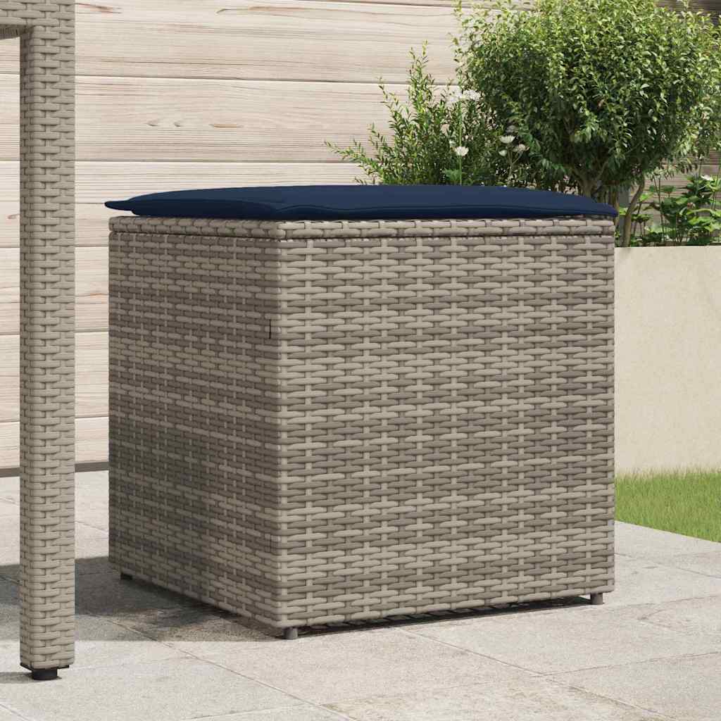 Κουτί Μαξιλαριών Γκρι 50 x 50 x 50 cm συνθετικό ρατάν