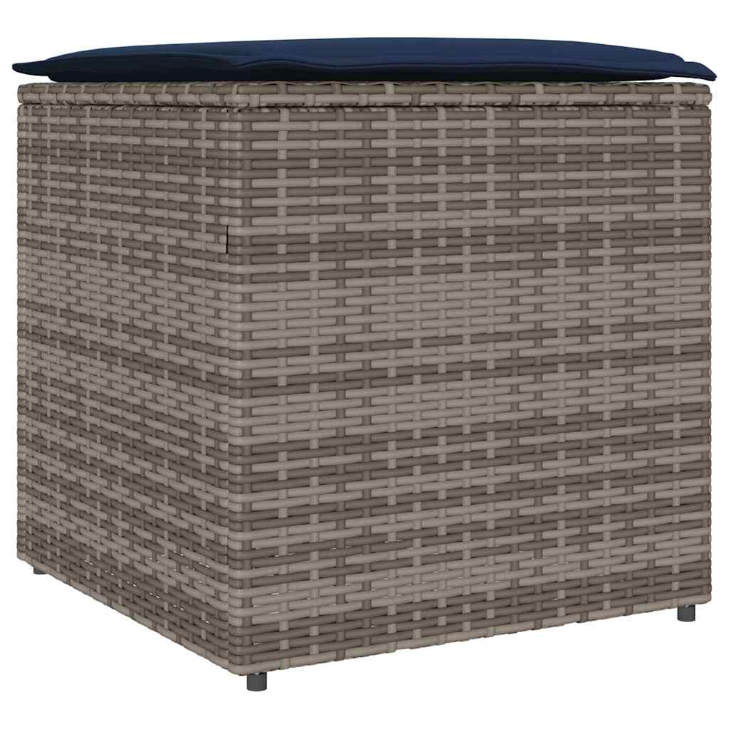 Κουτί Μαξιλαριών Γκρι 50 x 50 x 50 cm συνθετικό ρατάν