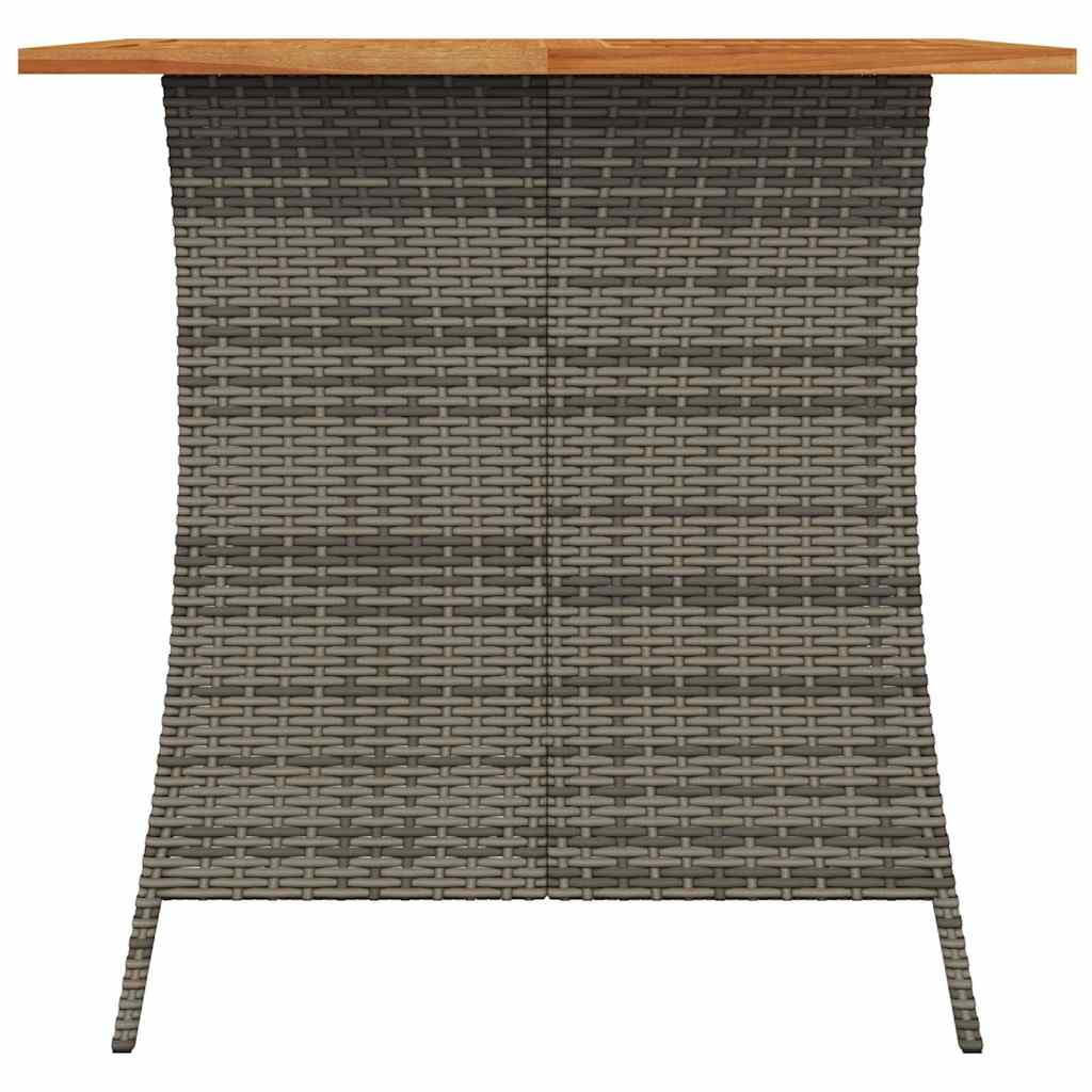 Σετ Τραπεζαρίας Κήπου 5 Τεμαχίων με Μαξιλάρια Γκρι από Συνθετικό Ρατάν - Pakobazaar