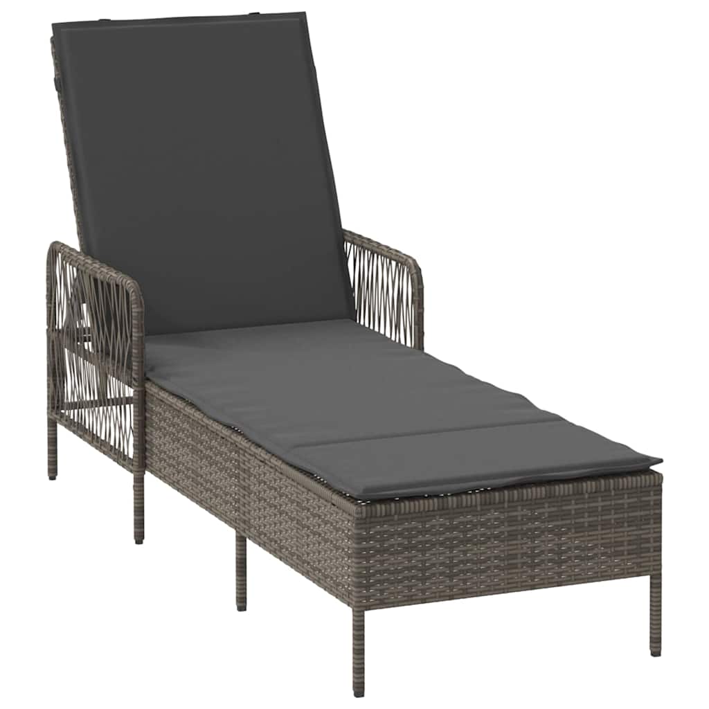 Ξαπλώστρα 3 pcs Γκρι και Σκούρο Γκρι 55 x 200 x 92 εκ.