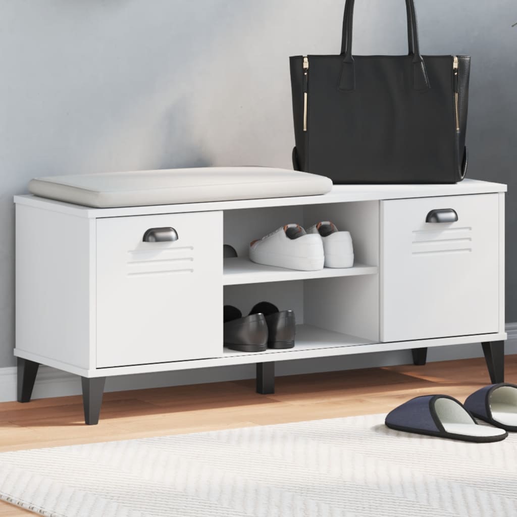 Παπουτσοθήκη VIKEN Λευκή 106x35x45 εκ. από Επεξεργασμένο Ξύλο