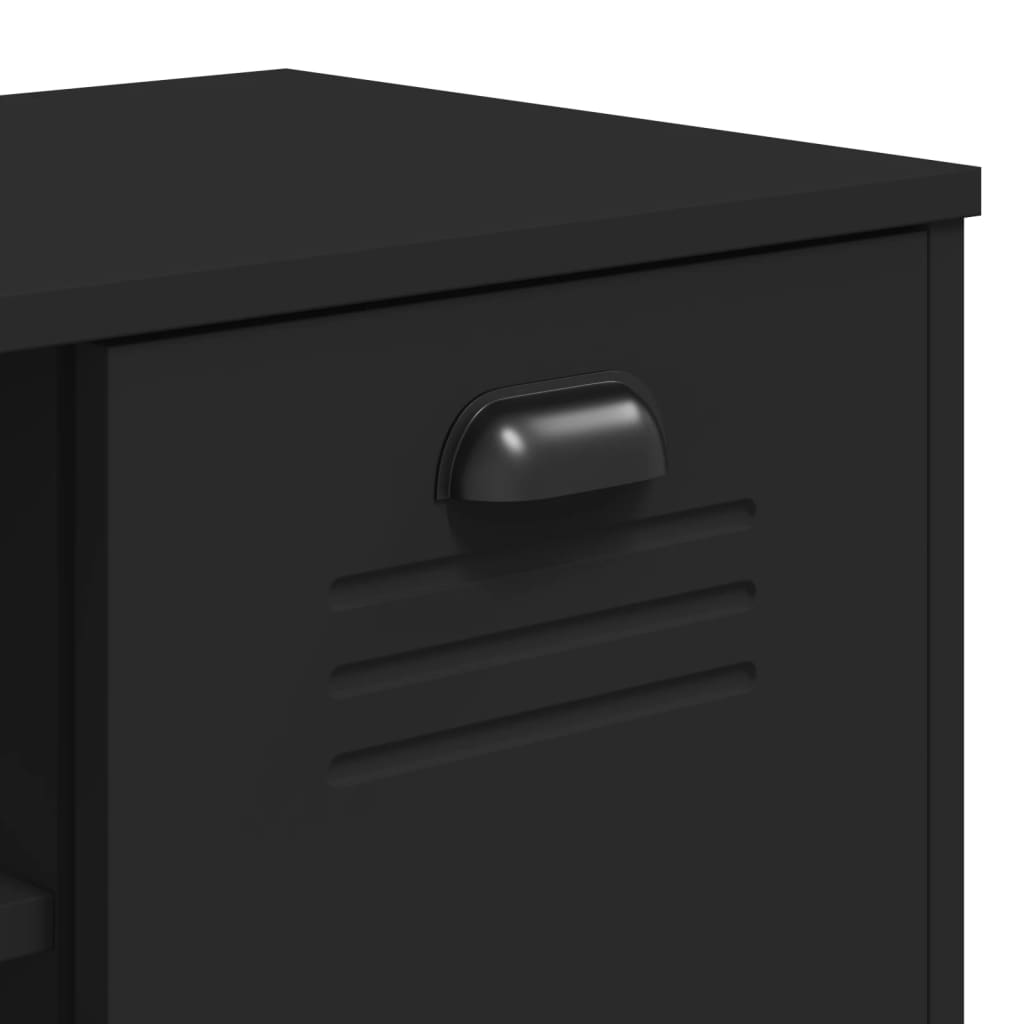 Παπουτσοθήκη VIKEN Μαύρη 106x35x45 εκ. από Επεξεργασμένο Ξύλο
