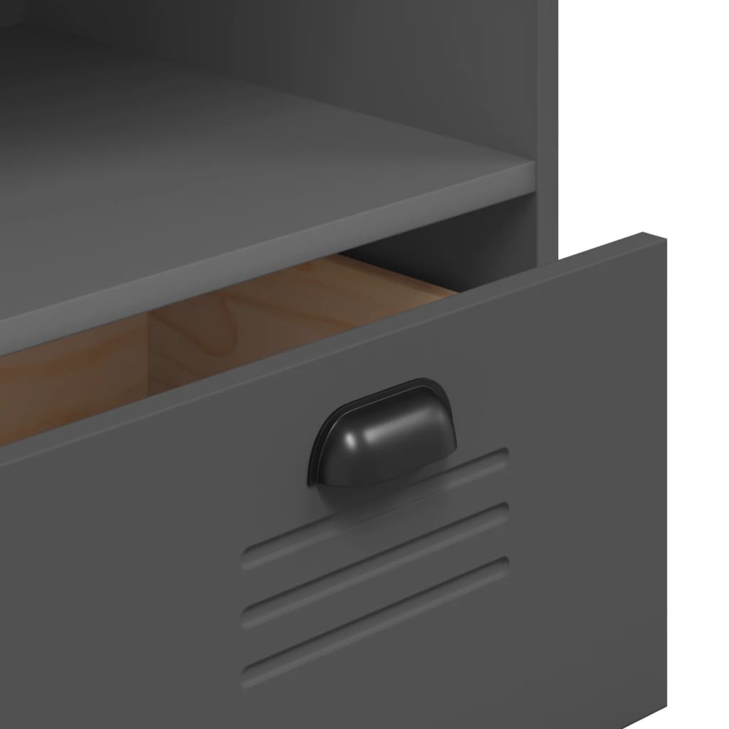 Βιβλιοθήκη VIKEN Ανθρακί Γκρι 80x40x90 εκ. από Επεξεργ. Ξύλο