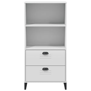 Βιβλιοθήκη VIKEN Λευκή 60x35x123 εκ. από Επεξεργασμένο Ξύλο