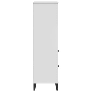 Βιβλιοθήκη VIKEN Λευκή 60x35x123 εκ. από Επεξεργασμένο Ξύλο