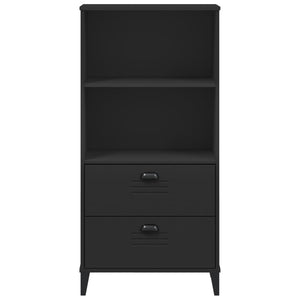 Βιβλιοθήκη VIKEN Μαύρη 60x35x123 εκ. από Επεξεργασμένο Ξύλο