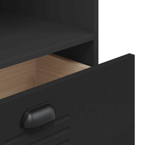 Βιβλιοθήκη VIKEN Μαύρη 60x35x123 εκ. από Επεξεργασμένο Ξύλο