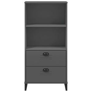Βιβλιοθήκη VIKEN Ανθρακί Γκρι 60x35x123 εκ. από Επεξεργ. Ξύλο