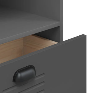 Βιβλιοθήκη VIKEN Ανθρακί Γκρι 60x35x123 εκ. από Επεξεργ. Ξύλο