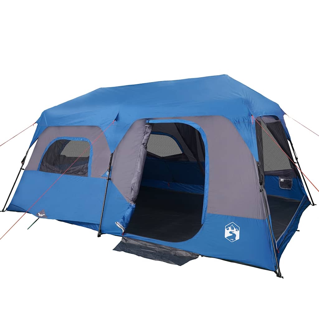 Σκηνή Οικογενειακή 9 Ατόμων Αδιάβροχη Ταχείας Απελ. Μπλε - Pakobazaar