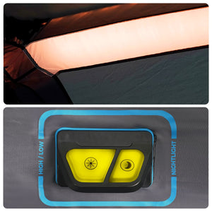 Σκηνή Οικογενειακή με LED 10 Ατ. Γρήγορη Απελευθέρωση Μπλε - Pakobazaar