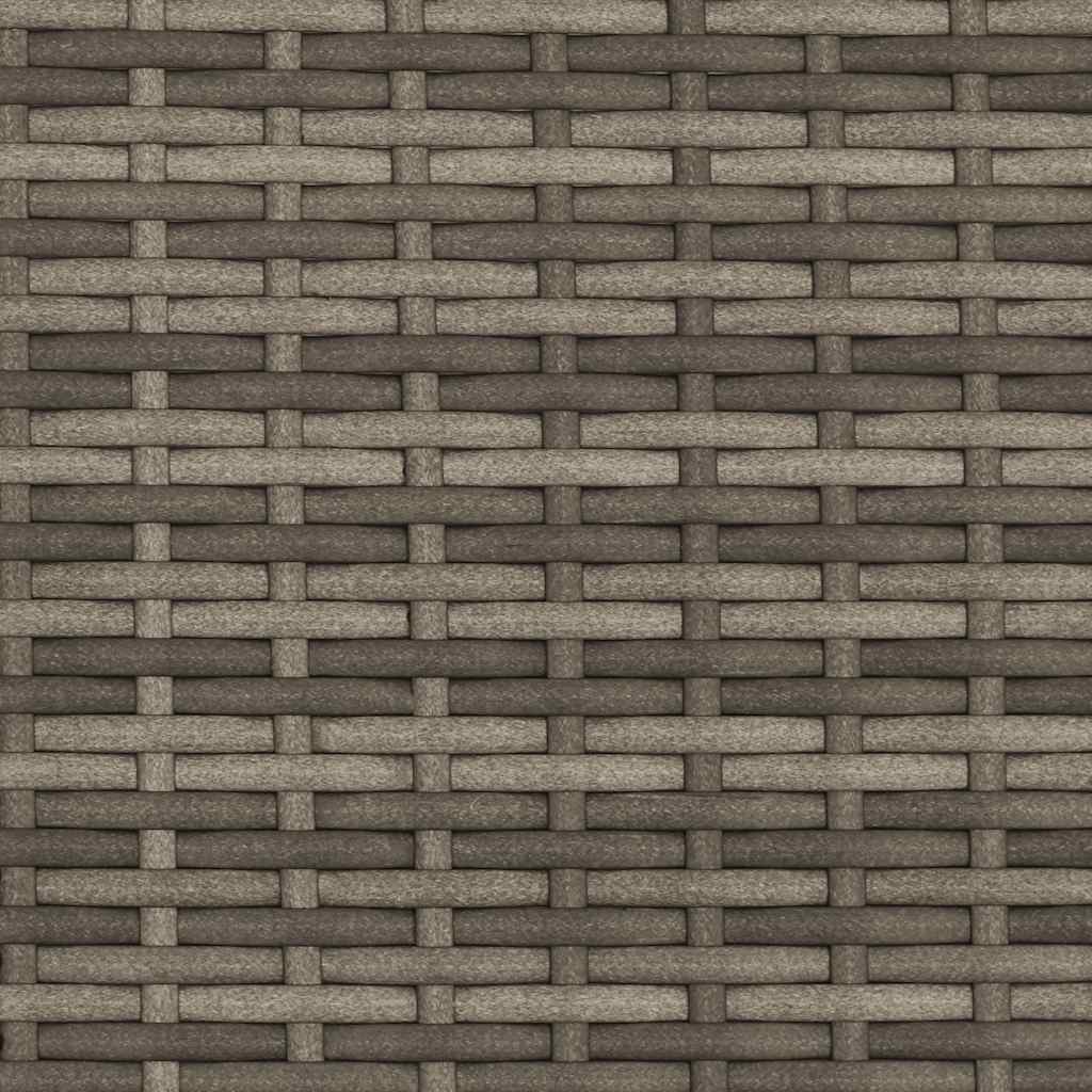 Καναπές Κήπου Διθέσιος με Σκίαστρο & Σκαμπό Γκρι Συνθ. Ρατάν