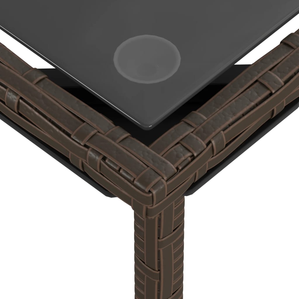 Σαλόνι Κήπου Σετ 3 τεμ. Καφέ από Συνθετικό Ρατάν με Μαξιλάρια