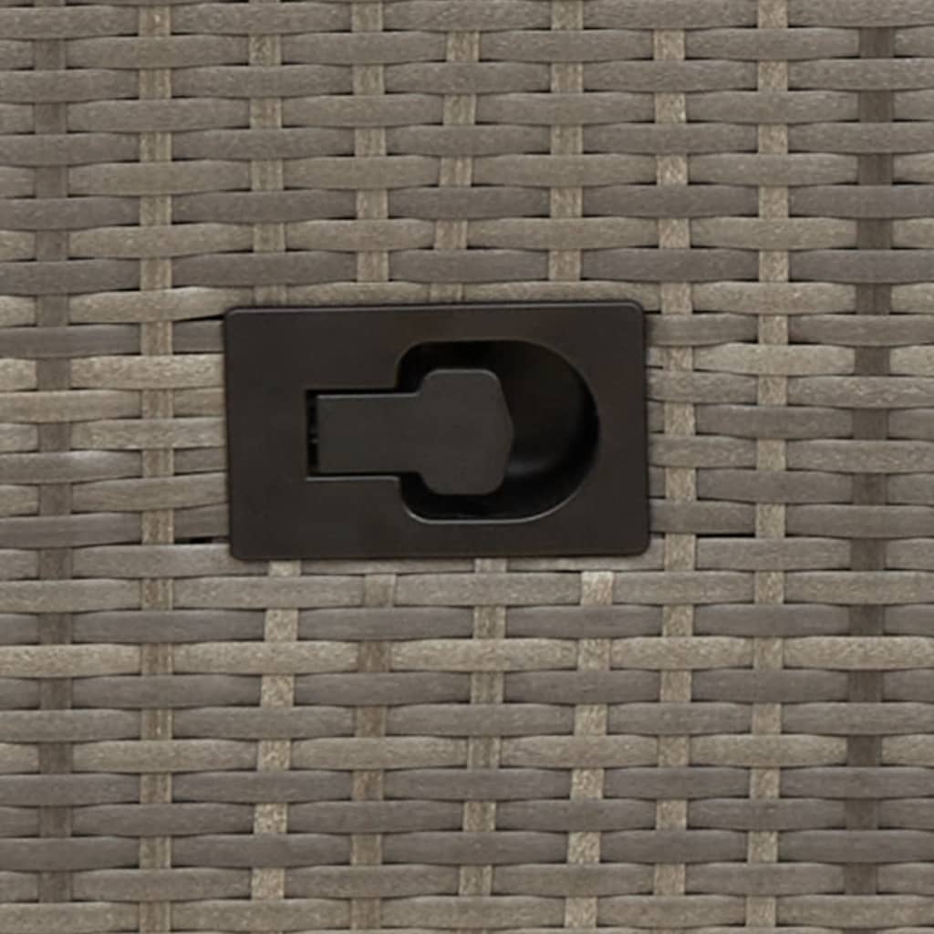 Ανακλινόμενη Πολυθρόνα Κήπου με Μαξιλάρια Γκρι από Συνθετικό Ρατάν