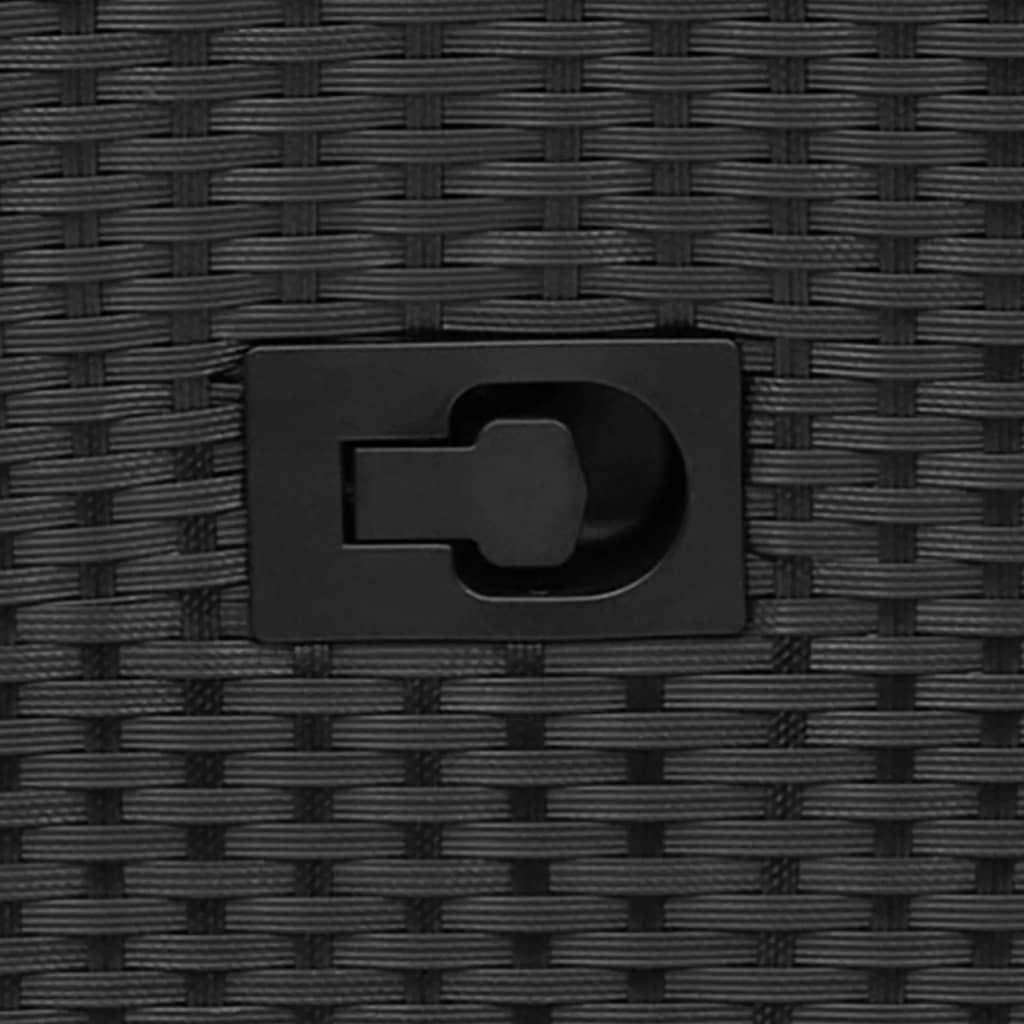 Πολυθρόνες Κήπου Ανακλ/νες 2 τεμ. Μαύρες Συνθ. Ρατάν+Μαξιλάρια