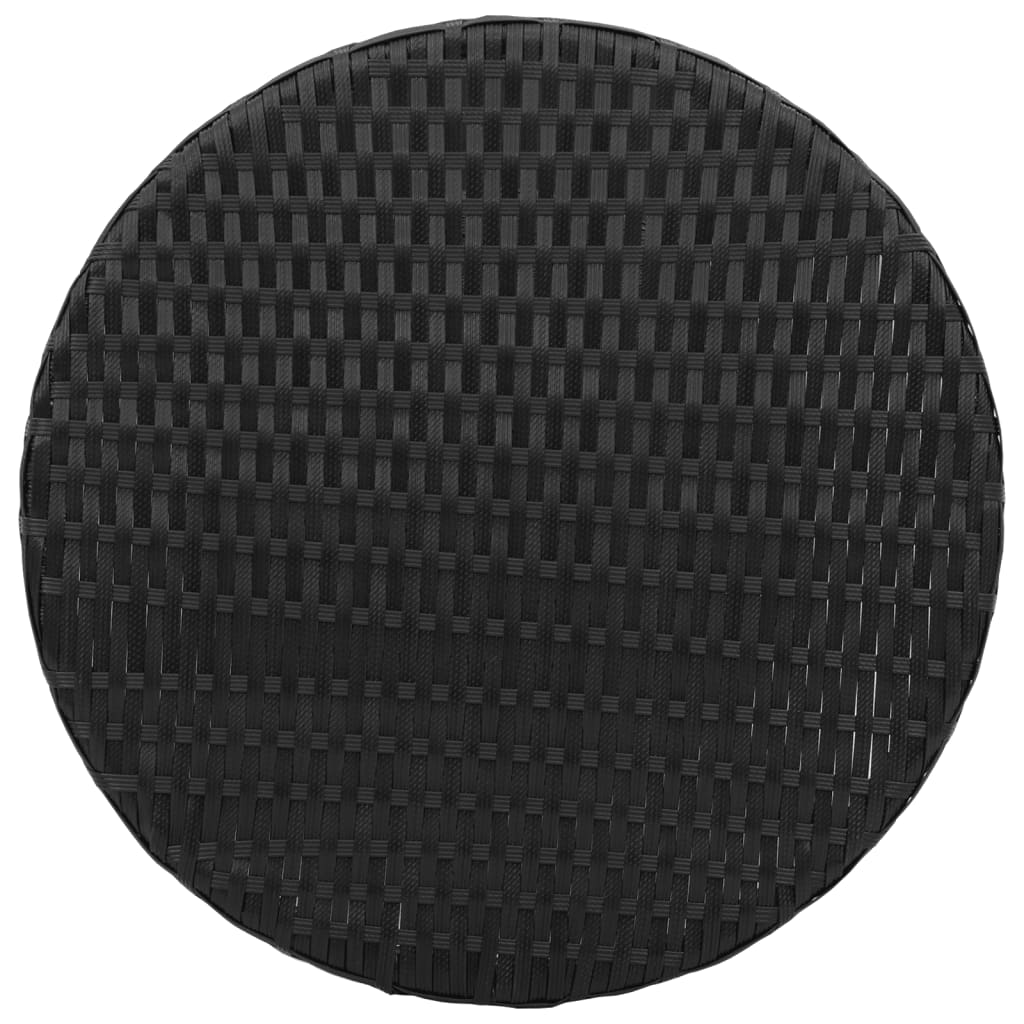 Σετ Επίπλων Bistro 3 τεμ. Μαύρο Συνθετ. Ρατάν με Μαξιλάρια