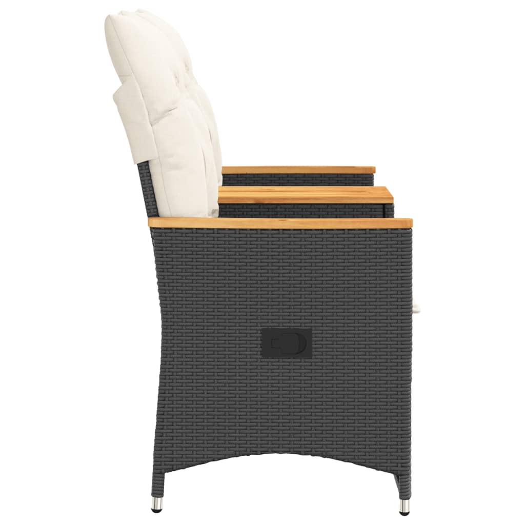 Καναπές Κήπου Ανακλινόμενος Διθέσιος με Τραπέζι Συνθ Ρατάν